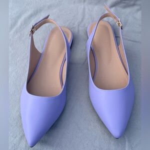 Chic Lavender Slingback Flats
